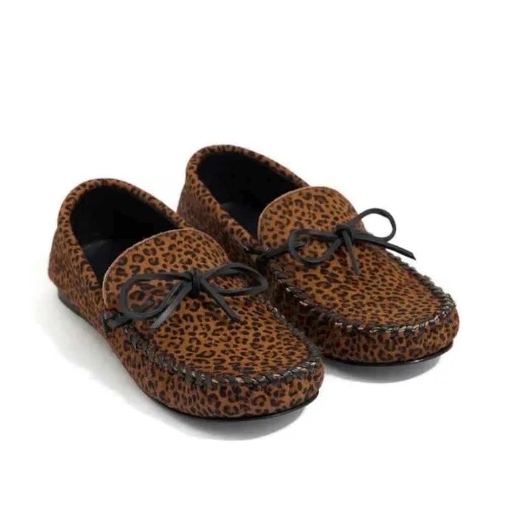 Bimba Y Lola Leopard Print Calf Hair Loafer